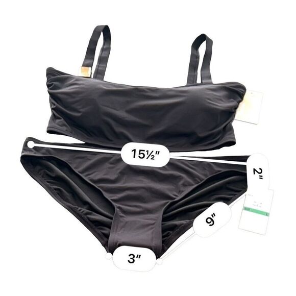 Michael Kors One Shoulder Bikini swimsuit Set size L - Picture 5 of 10